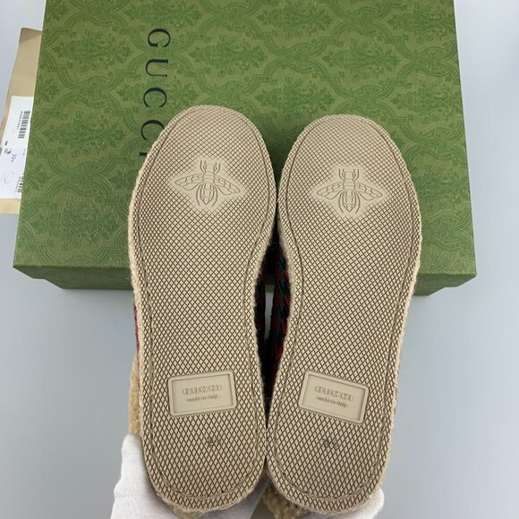 NIB Gucci Women Horsebit Houndstooth Wool Boots In Red SIze 39.5 - Picture 8 of 11